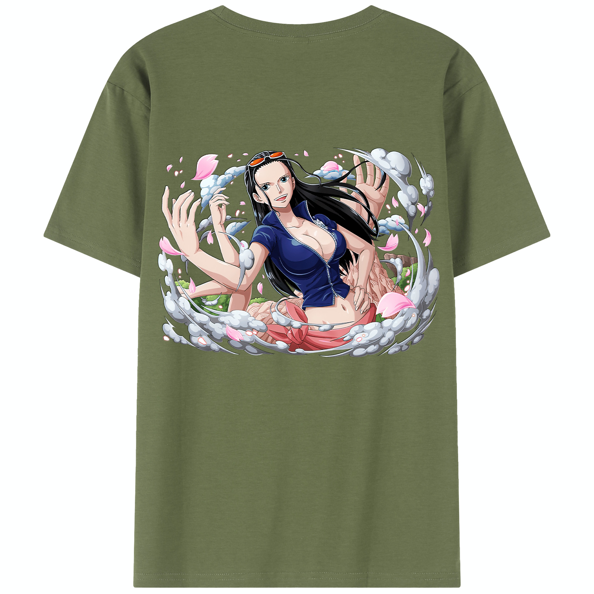 ワンピース ニコ・ロビン ONE PIECE Nico Robin 綿100％半袖Tシャツ（背面プリント）